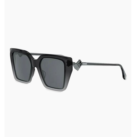 NEW Fendi‎ FF Diamonds Square Sunglasses 54mm Grey Gradient Luxe Statement Chic main image 9